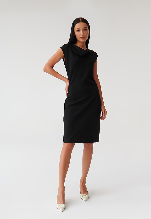 ELEGANCKA SUKIENKA DZIANINOWA SOFIA ELEGANCKA SUKIENKA DZIANINOWA SOFIA CZARNY 1