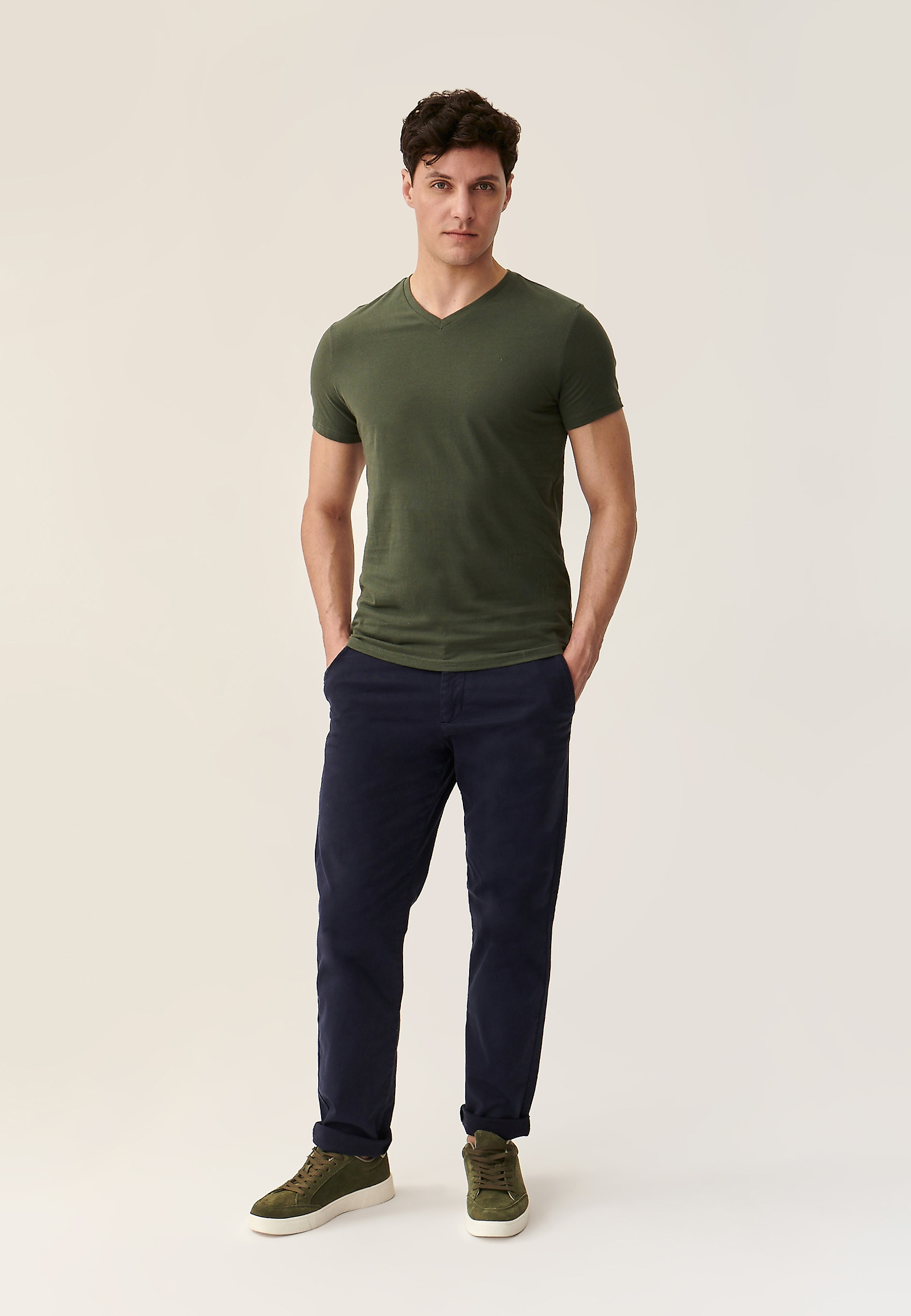 KLASYCZNY T-SHIRT MĘSKI LUCK KLASYCZNY T-SHIRT MĘSKI LUCK ZIELONY 81987