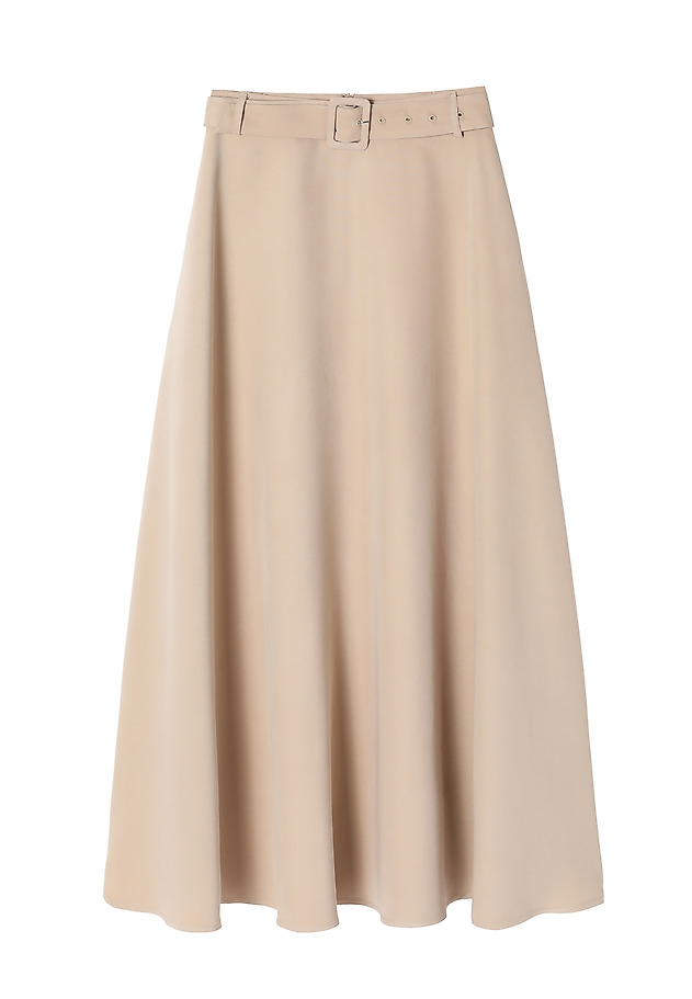 LADIES’ SKIRT WITH DECORATIVE BELT AND A BUCKLE - ORMI LADIES’ SKIRT WITH DECORATIVE BELT AND A BUCKLE - ORMI BEŻOWY 5