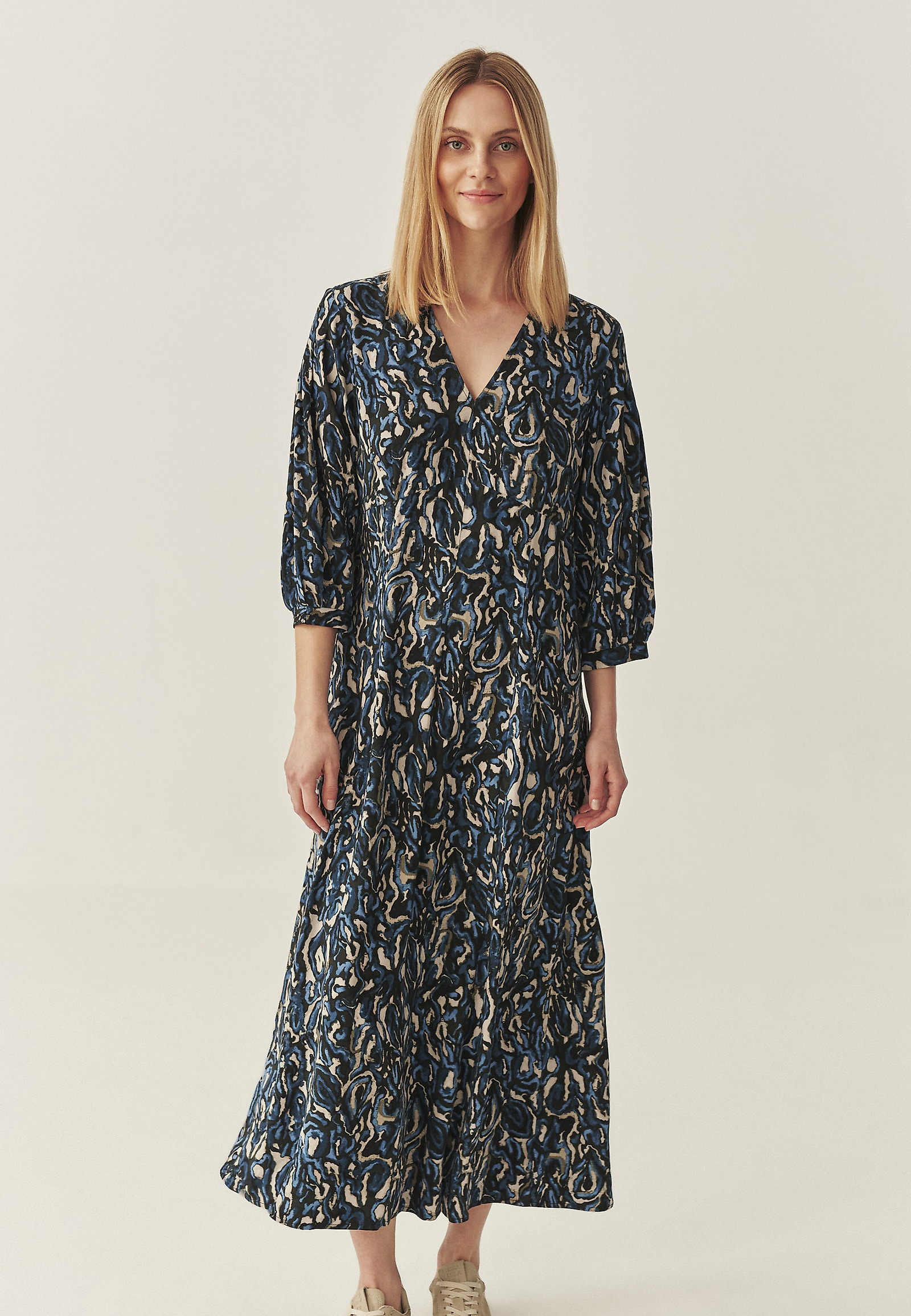 ROCHIE MIDI DIN VISCOS CU DESIGN ORIGINAL - KASIDI ROCHIE MIDI DIN VISCOS CU DESIGN ORIGINAL - KASIDI MULTICOLOR 114693