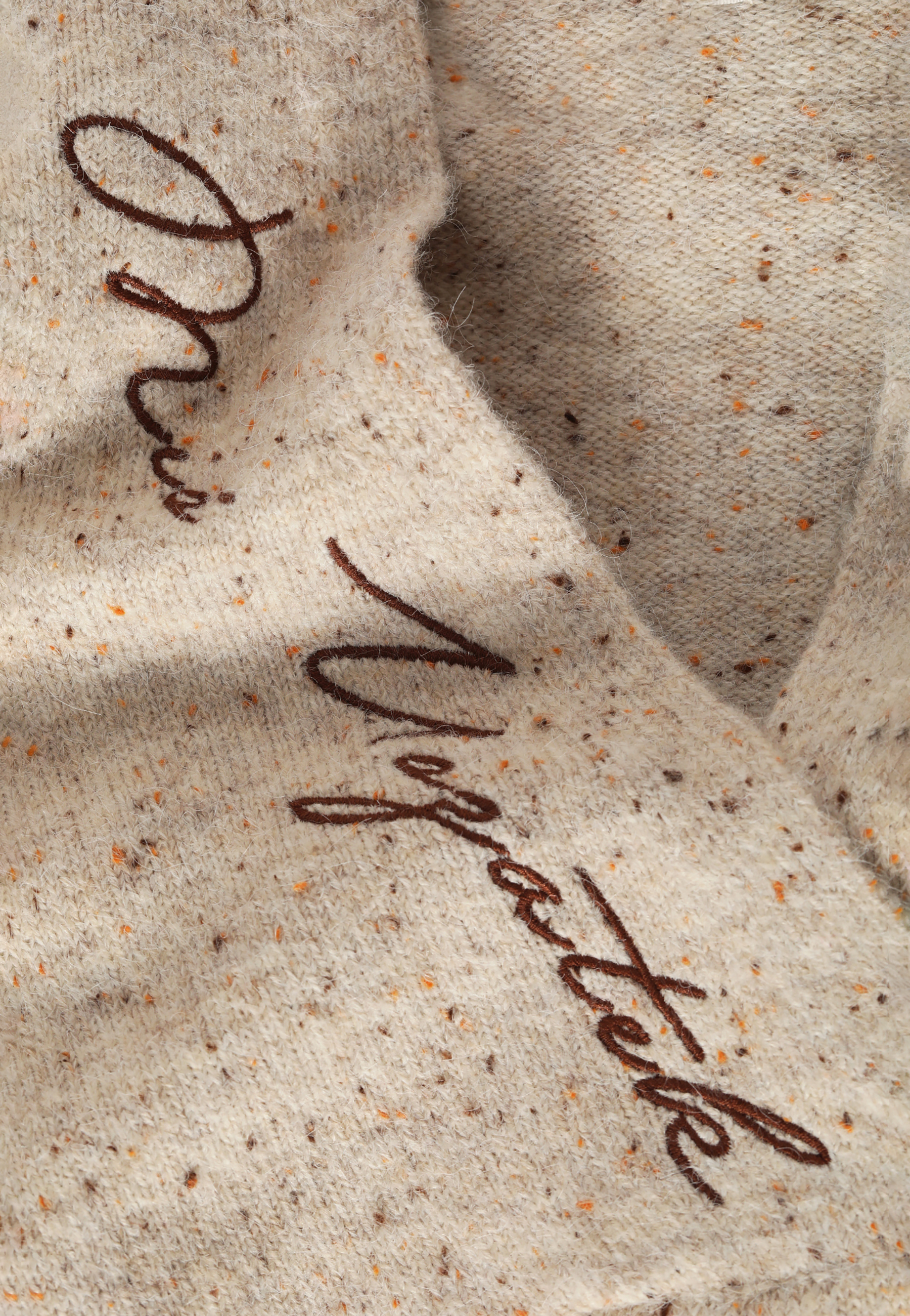 DÁMSKY MELANŽOVÝ SVETER S VÝŠIVKOU TIKO BÉŽOVÁ 2