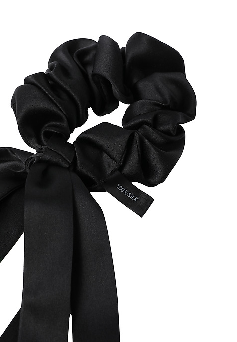 JEDWABNA SCRUNCHIE DO WŁOSÓW — GUMI CZARNY 2