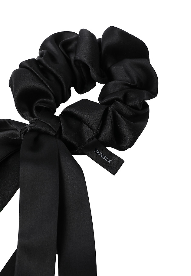 JEDWABNA SCRUNCHIE DO WŁOSÓW — GUMI JEDWABNA SCRUNCHIE DO WŁOSÓW — GUMI CZARNY 6