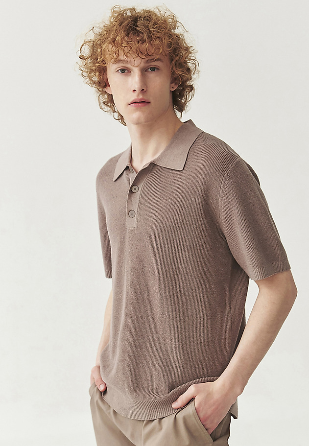MEN'S LINEN/COTTON JUMPER - XAVI MEN'S LINEN/COTTON JUMPER - XAVI BEŻOWY 2