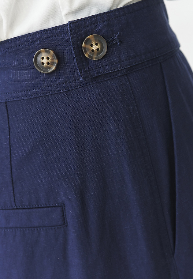 TROUSERS IN LYOCELL AND LINEN - MASKAN TROUSERS IN LYOCELL AND LINEN - MASKAN NIEBIESKI 4