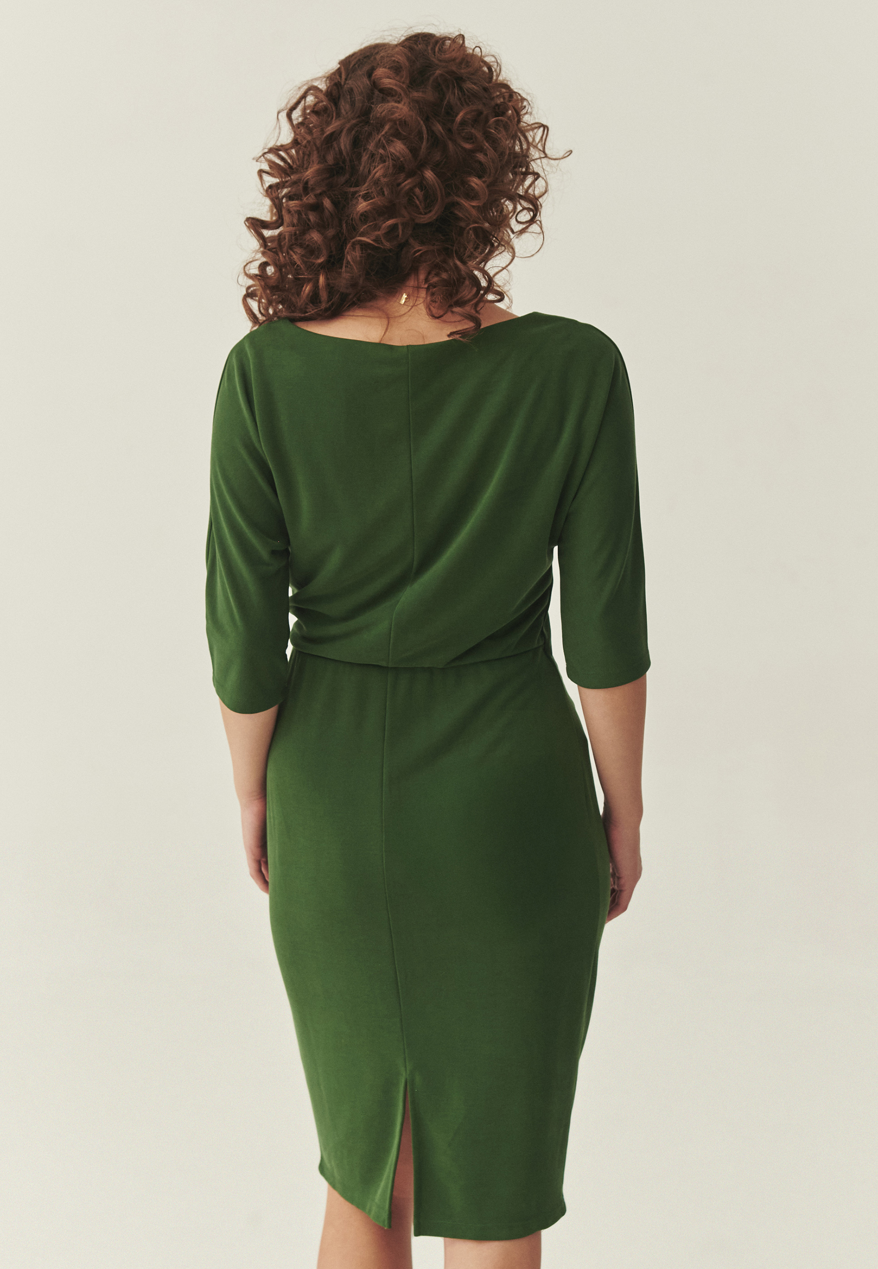 KLASYCZNA SUKIENKA Z MODALEM - NEKTA ZIELONY 2