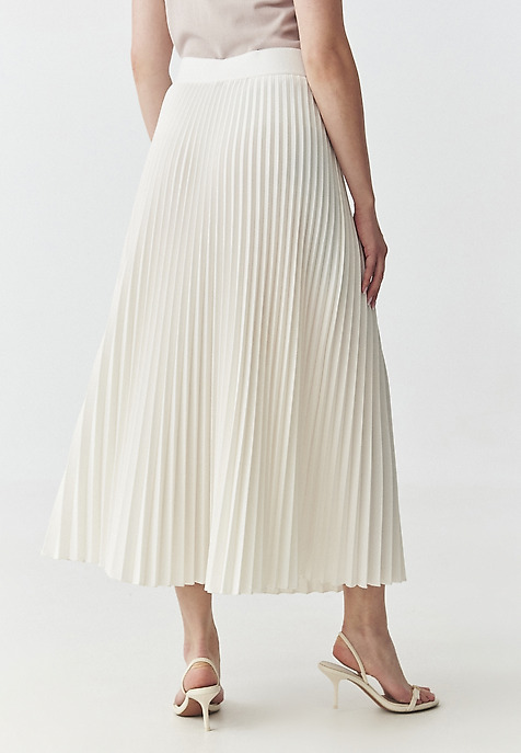 PLEATED SKIRT — MIRAMA 5 ECRU 2