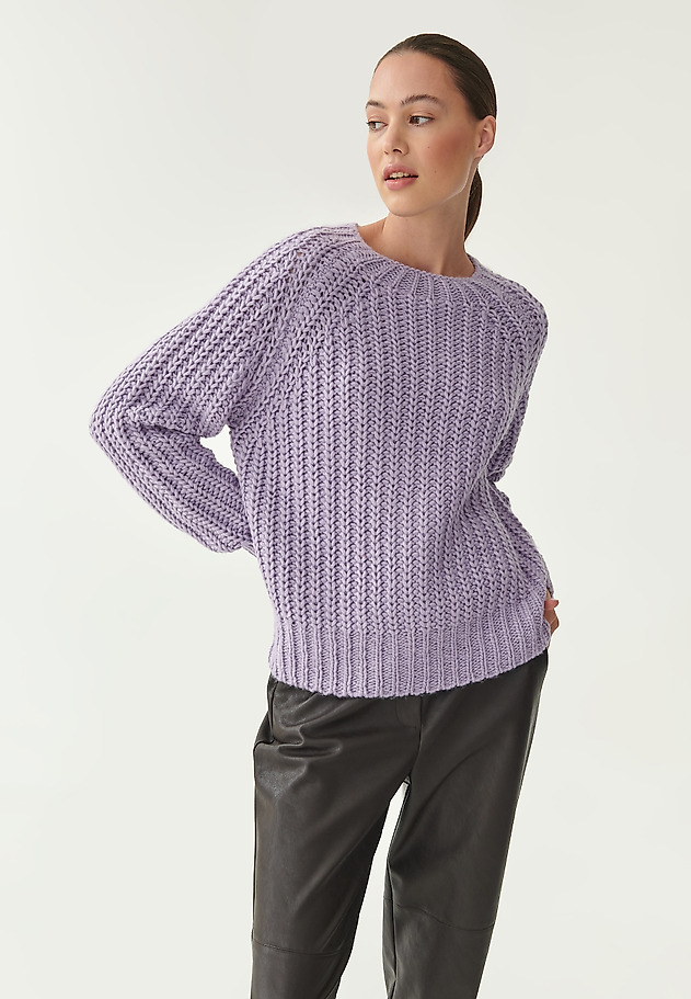 SWETER DAMSKI O WYRAŹNYM SPLOCIE NITERO SWETER DAMSKI O WYRAŹNYM SPLOCIE NITERO FIOLETOWY 5