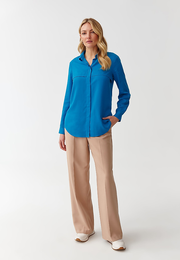 ELEGANT LADIES’ SHIRT - KOROTA ELEGANT LADIES’ SHIRT - KOROTA NIEBIESKI 2