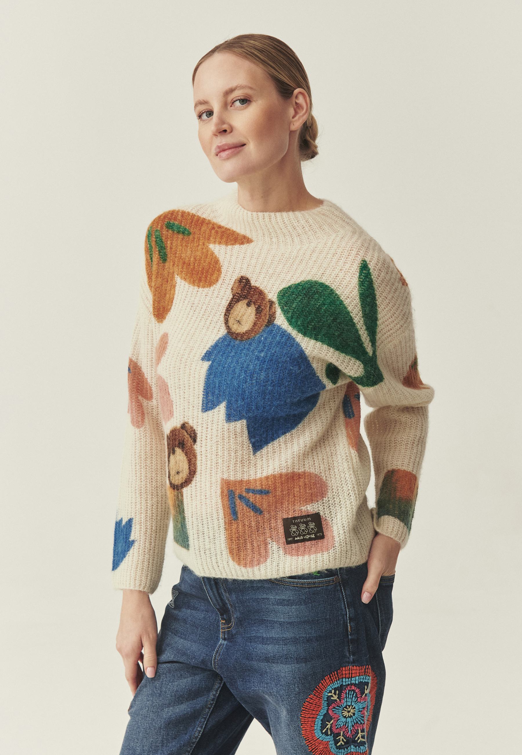 BAJKOWY SWETER Z WEŁNĄ I ALPAKĄ -TALE MULTIKOLOR 2