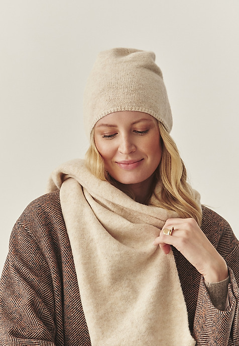 HAT WITH WOOL BLEND - ADIVI ECRU 2