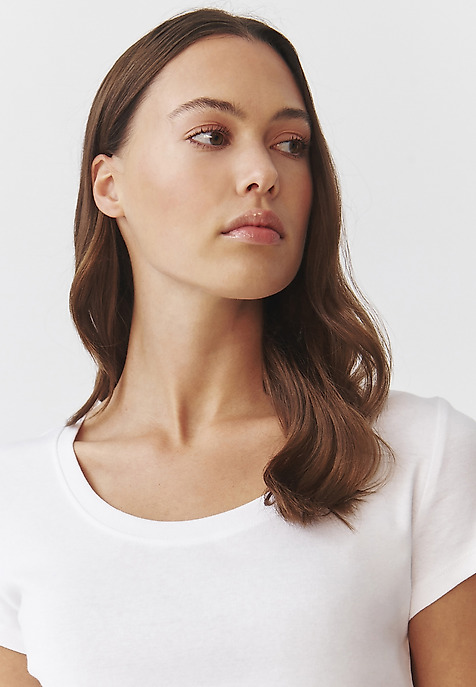 TRICOU UNIVERSAL DE DAMĂ, DIN BUMBAC - ANTONINA 1 ALB 2