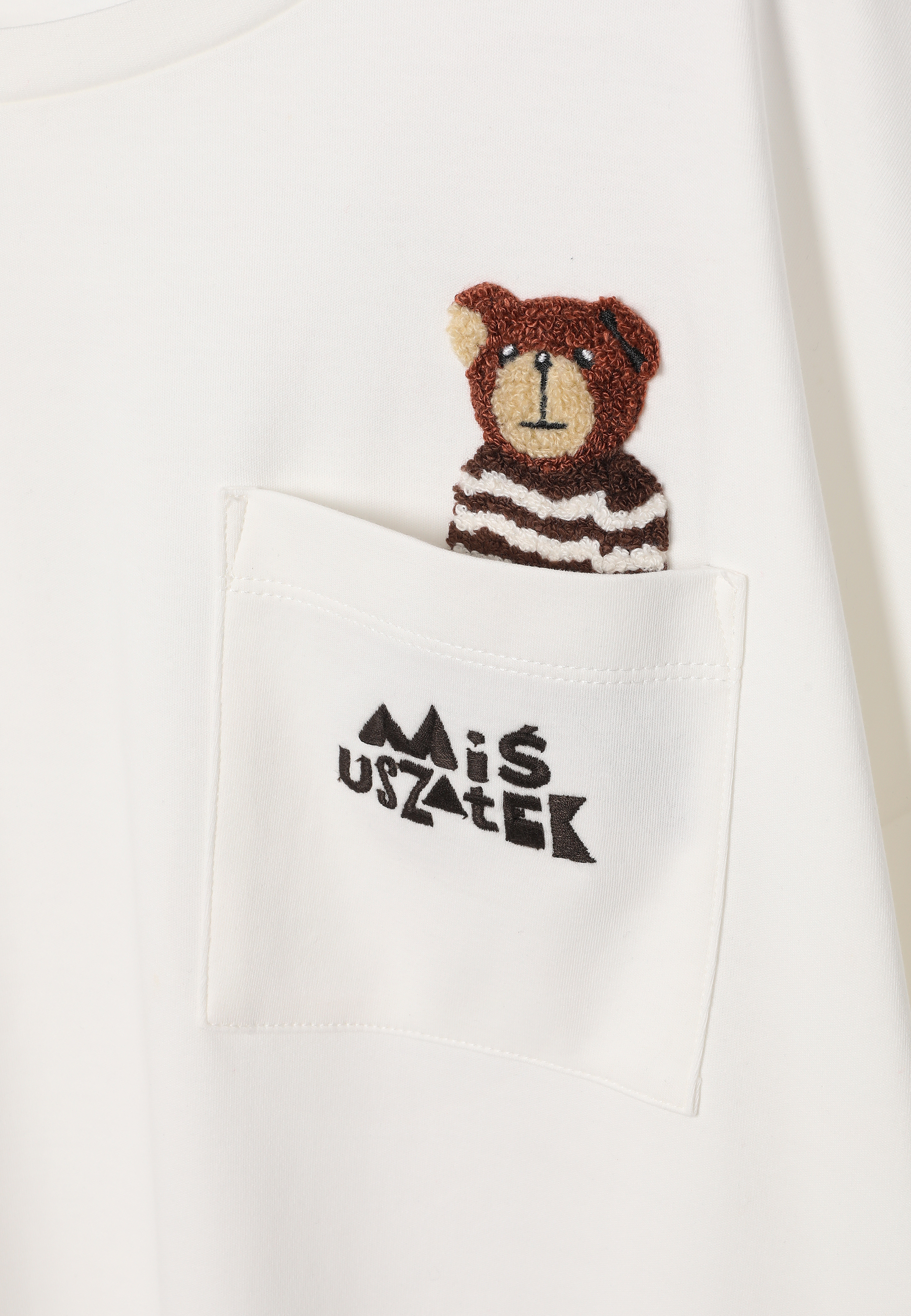 BAWEŁNIANY T-SHIRT Z BAJKOWYMI HAFTAMI - LABORI ECRU 2