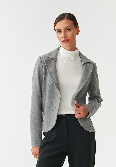 KRÓTKI ŻAKIET DAMSKI DZIANINOWY COCO KRÓTKI ŻAKIET DAMSKI DZIANINOWY COCO