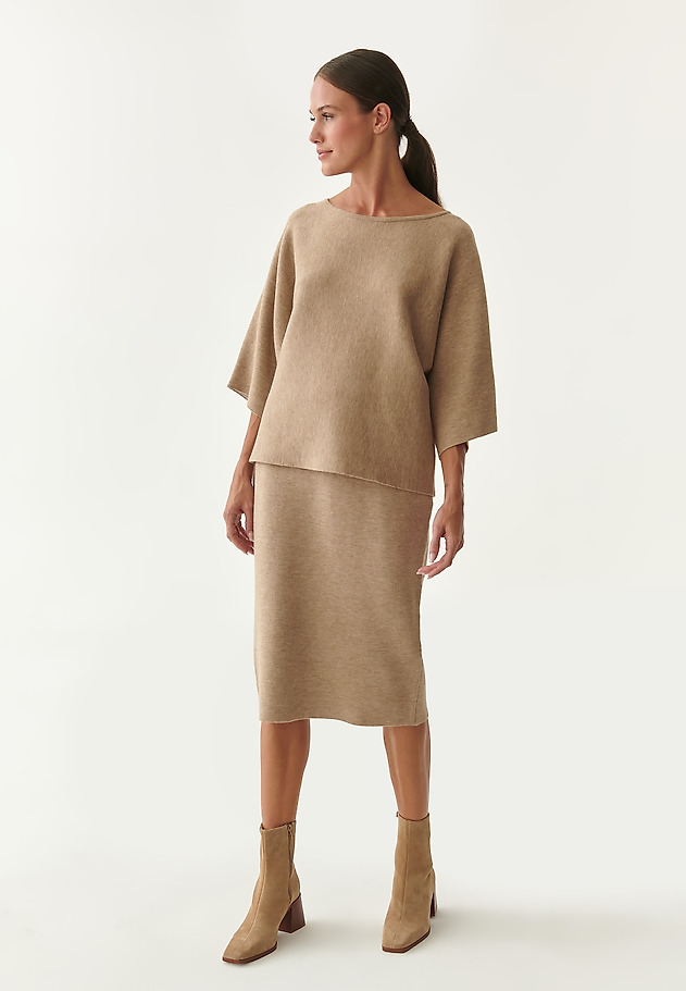 LADIES' SIMPLE SWEATER RAFIA LADIES' SIMPLE SWEATER RAFIA BEIGE 4