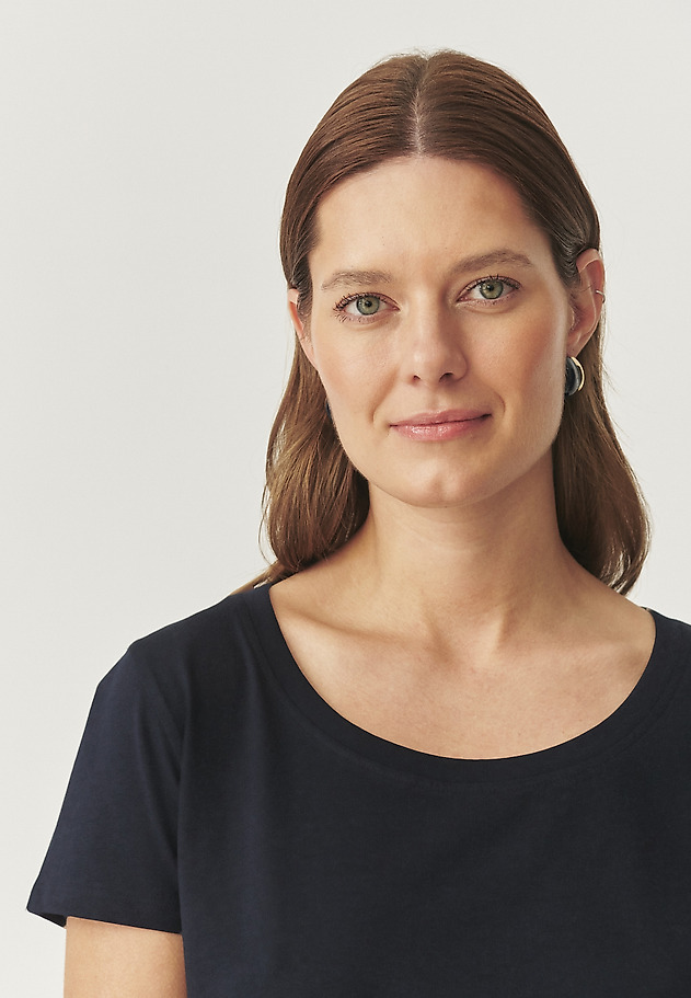 COTTON T-SHIRT - ANTONIA COTTON T-SHIRT - ANTONIA GRANATOWY 4