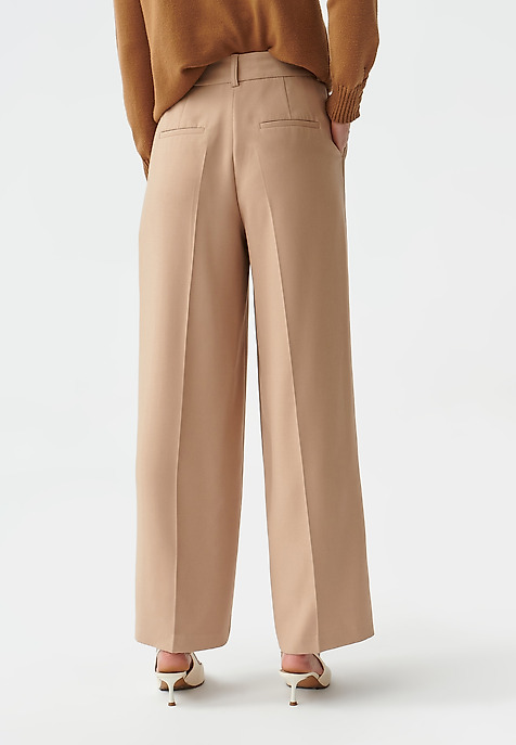 LADIES’ TROUSERS WITH EDGE AND WIDE LEG MASDA 1 BEIGE 2