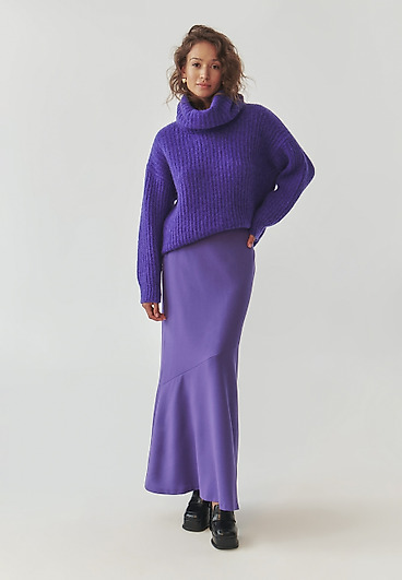 LADIES’ LONG WOOL SKIRT WITH AN ASYMMETRICAL CUT - PALOMA 1 LADIES’ LONG WOOL SKIRT WITH AN ASYMMETRICAL CUT - PALOMA 1