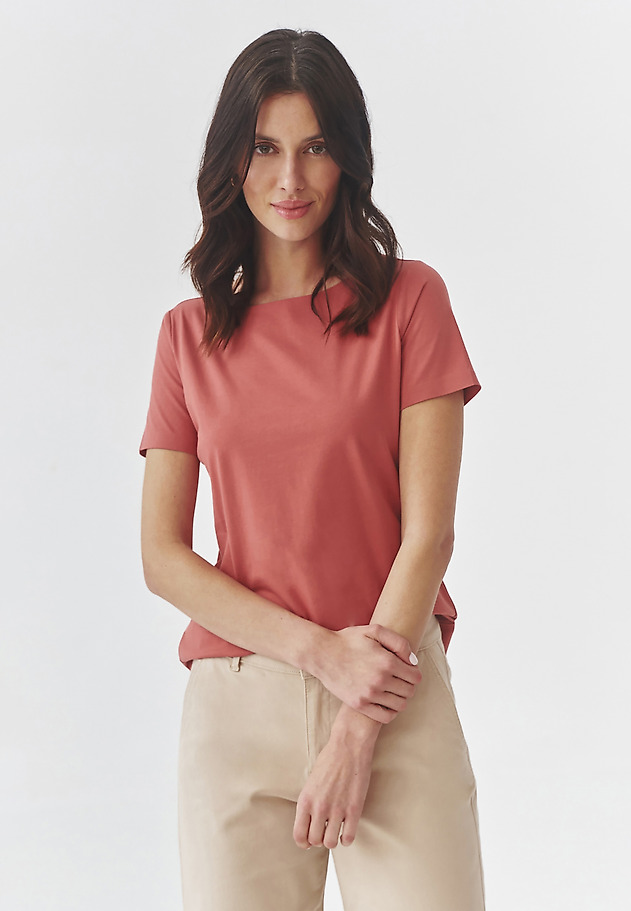 LADIES’ SHORT SLEEVED BLOUSE WITH SEAMLESS FINISH - MIKAJA 2 LADIES’ SHORT SLEEVED BLOUSE WITH SEAMLESS FINISH - MIKAJA 2 PINK 3
