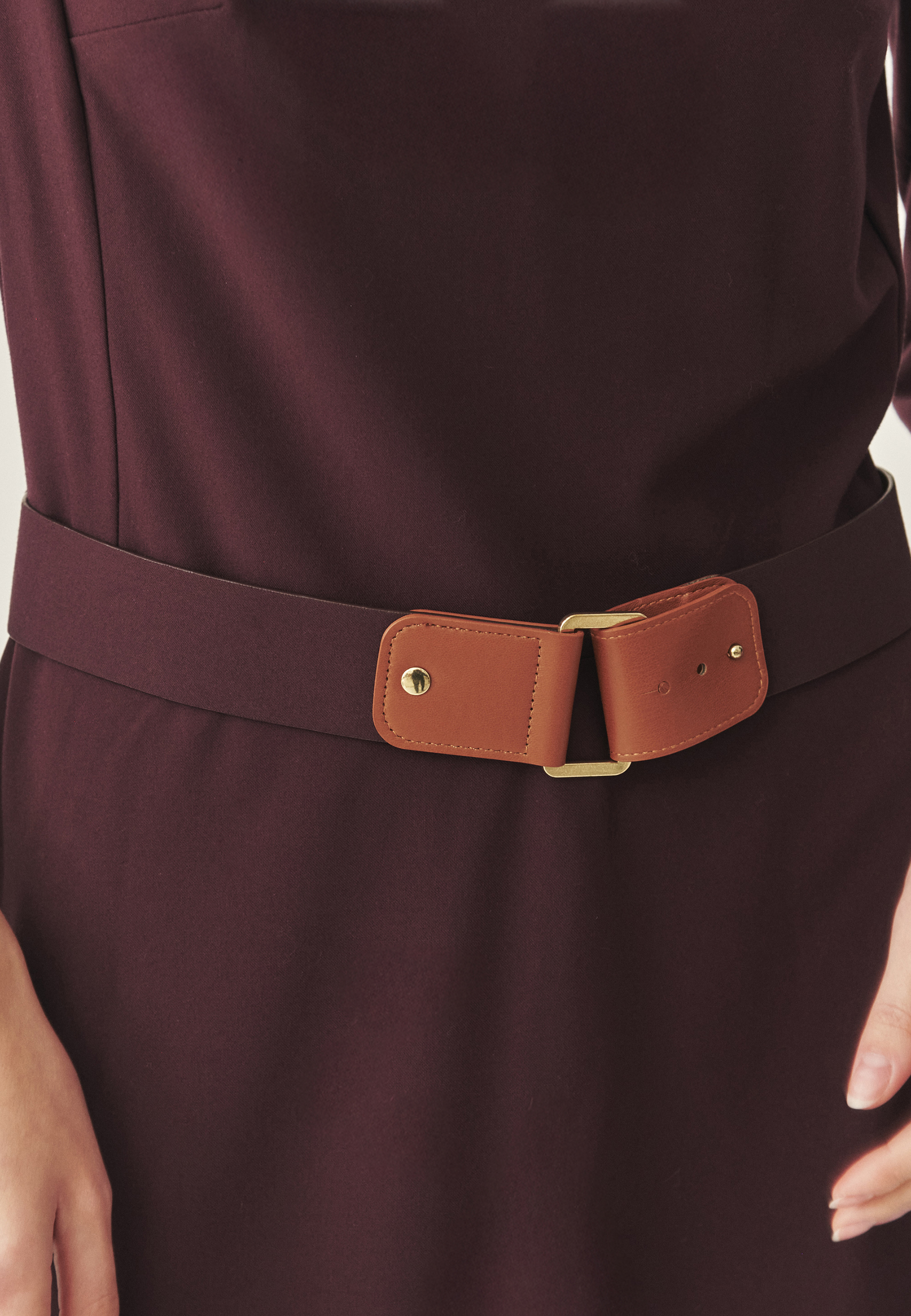 OBLEKA IZ BLAGA S 3/4 ROKAVI - ANAKO VIJOLIČNA 2