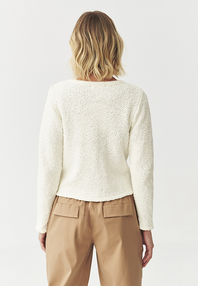 CARDIGAN DIN BUMBAC, CU CROIALĂ TIP CHANEL — SUZY CARDIGAN DIN BUMBAC, CU CROIALĂ TIP CHANEL — SUZY ECRU 4