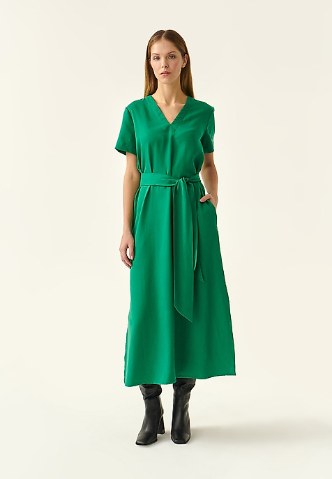 ROCHIE MAXI GOGI DIN LYOCELL ȘI IN VERDE 2