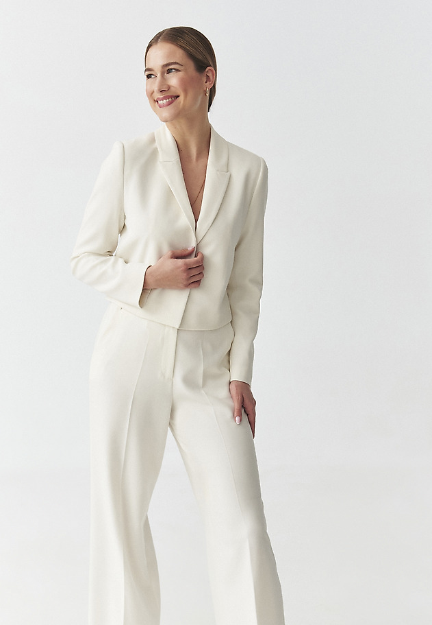 SHORT BLAZER — RENETA SHORT BLAZER — RENETA ECRU 1