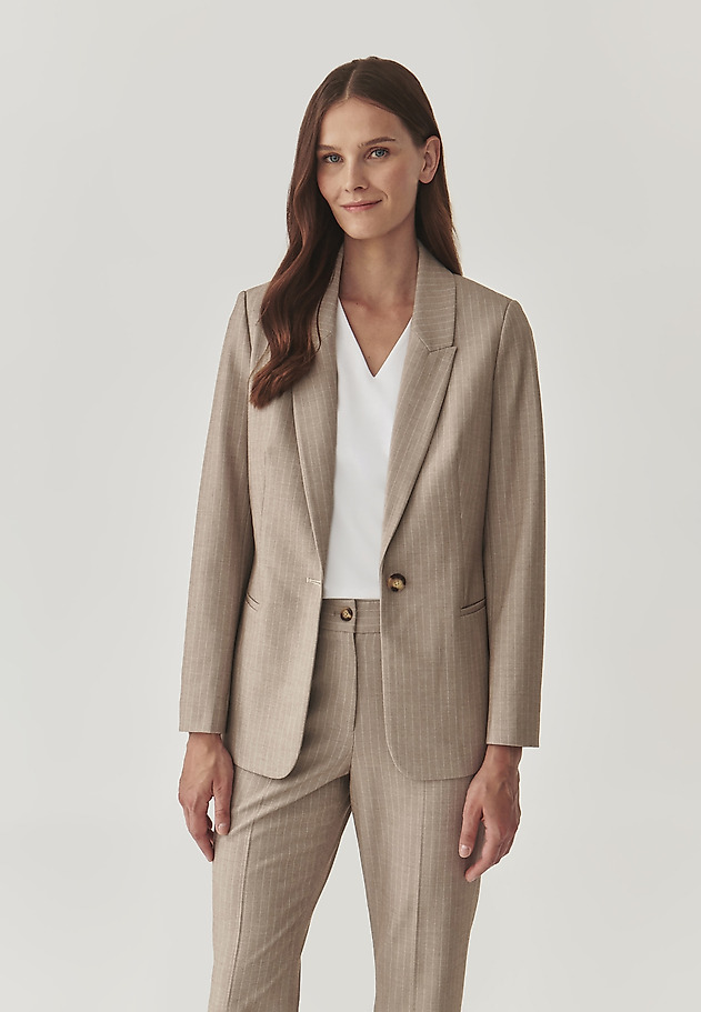 CLASSIZ BLAZER IN VERTICAL STIPES - REMELIKA 1 CLASSIZ BLAZER IN VERTICAL STIPES - REMELIKA 1 BEŻOWY 1