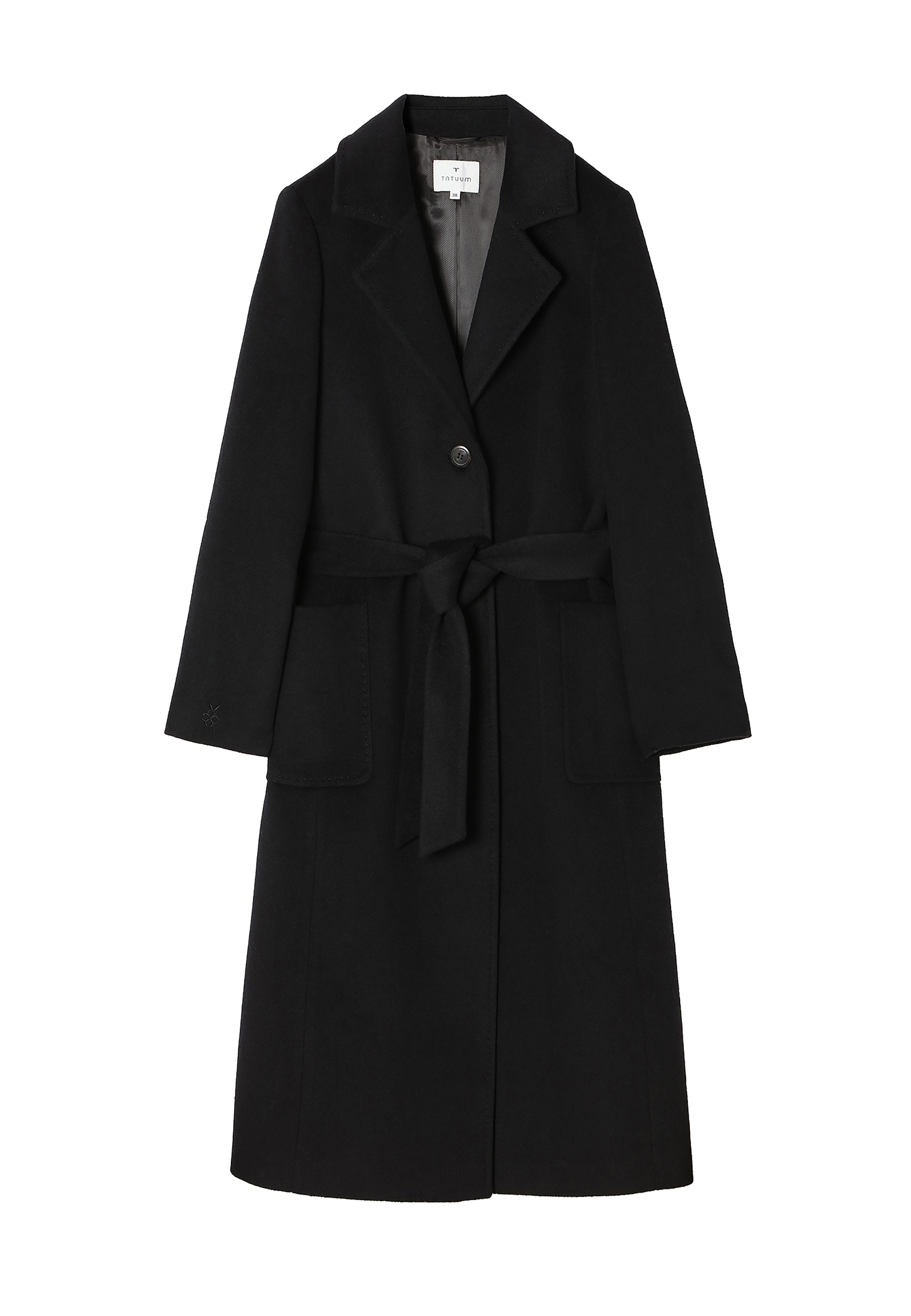 DÁMSKÝ KABÁT S OZDOBNOU VÝŠIVKOU ANRO 1 ČERNÁ 2