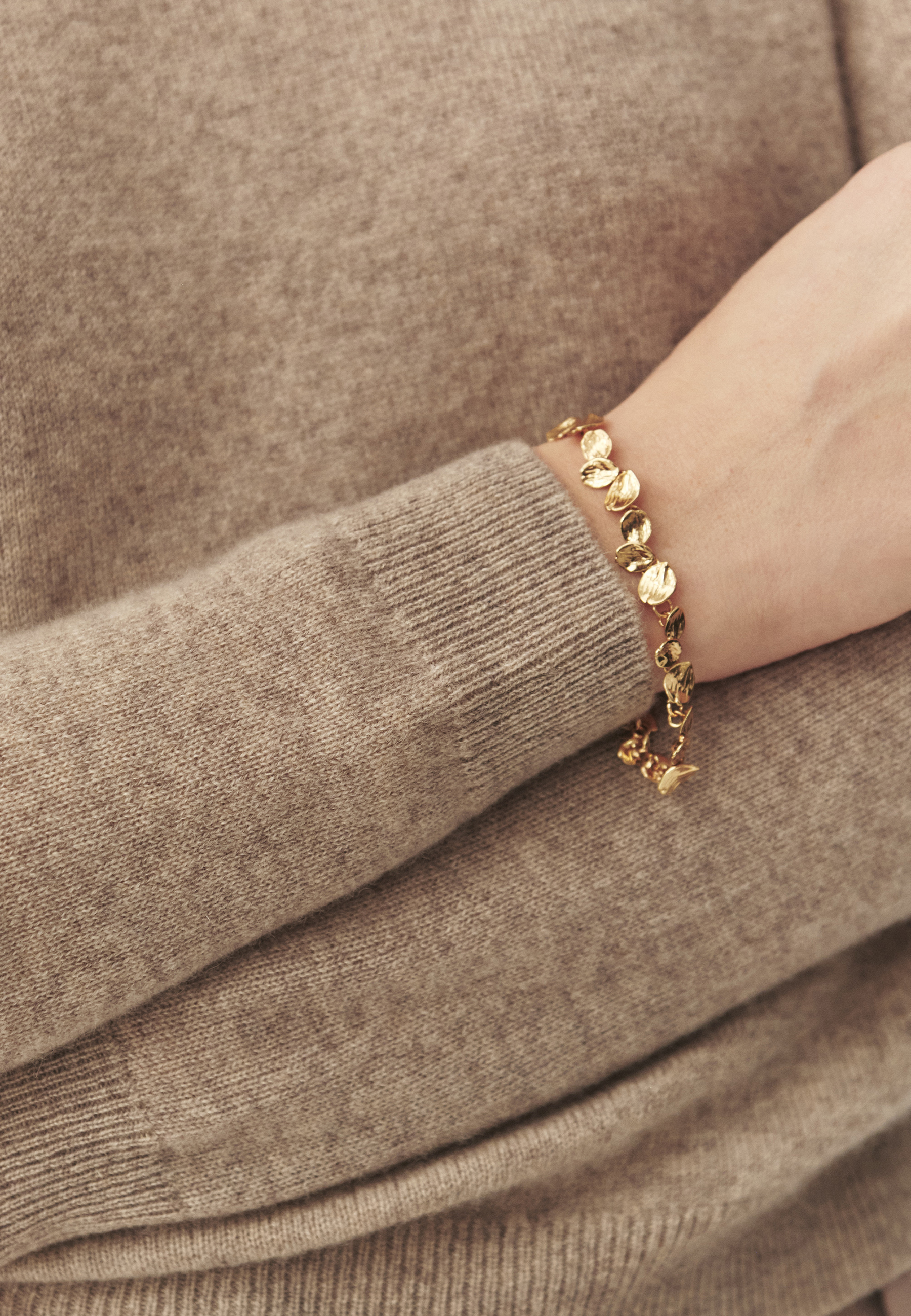 BRANSOLETKA Z MOTYWEM LIŚCI - OSKITA ZŁOTY 2