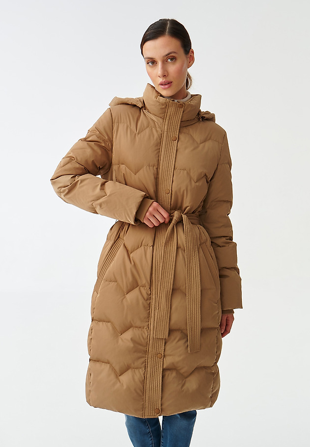 LADIES’ DOWN COAT WITH DETACHABLE HOOD GORTO LADIES’ DOWN COAT WITH DETACHABLE HOOD GORTO BEŻOWY 3