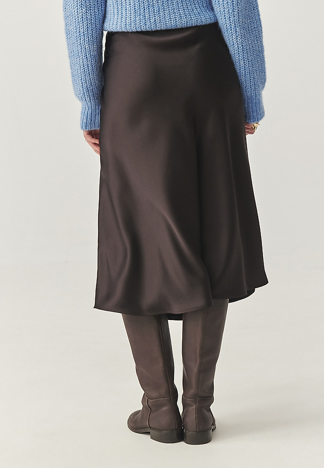 SATIN MIDI SKIRT - SATINI 4 SATIN MIDI SKIRT - SATINI 4 BROWN 4