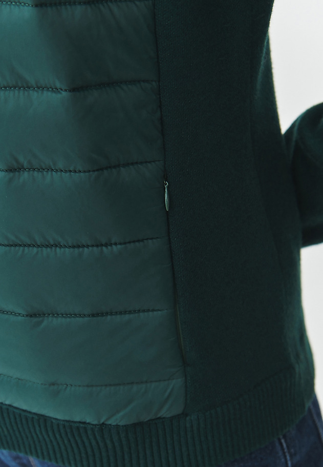 LADIES' JUMPER WITH QUILTED FRONT - KADEKO LADIES' JUMPER WITH QUILTED FRONT - KADEKO ZIELONY 6