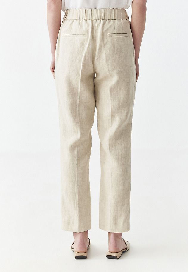 LINEN SUIT TROUSERS WITH STRAIGHT LEG - IMI LINEN SUIT TROUSERS WITH STRAIGHT LEG - IMI BEŻOWY 4