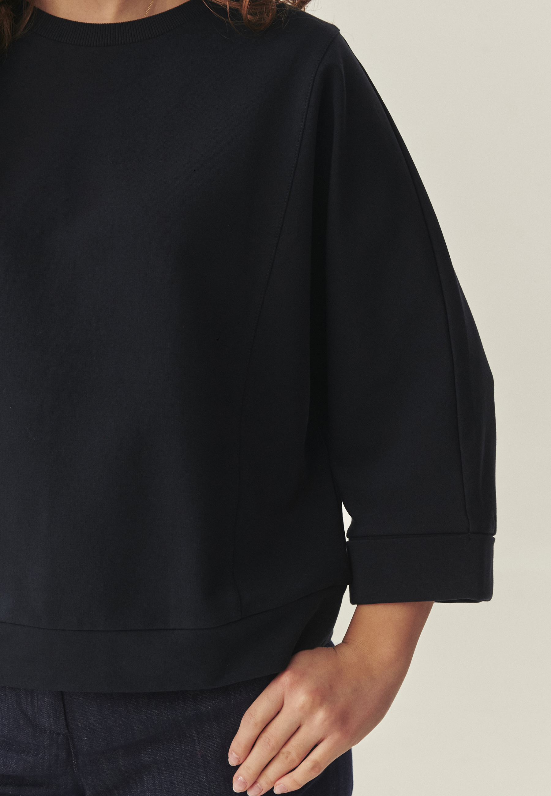 DZIANINOWA BLUZA Z BAWEŁNĄ -SULEN