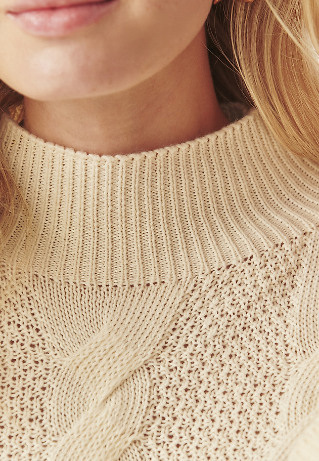 CASUALOWY SWETER Z KASZMIREM - WILLMA CASUALOWY SWETER Z KASZMIREM - WILLMA BEŻOWY 5