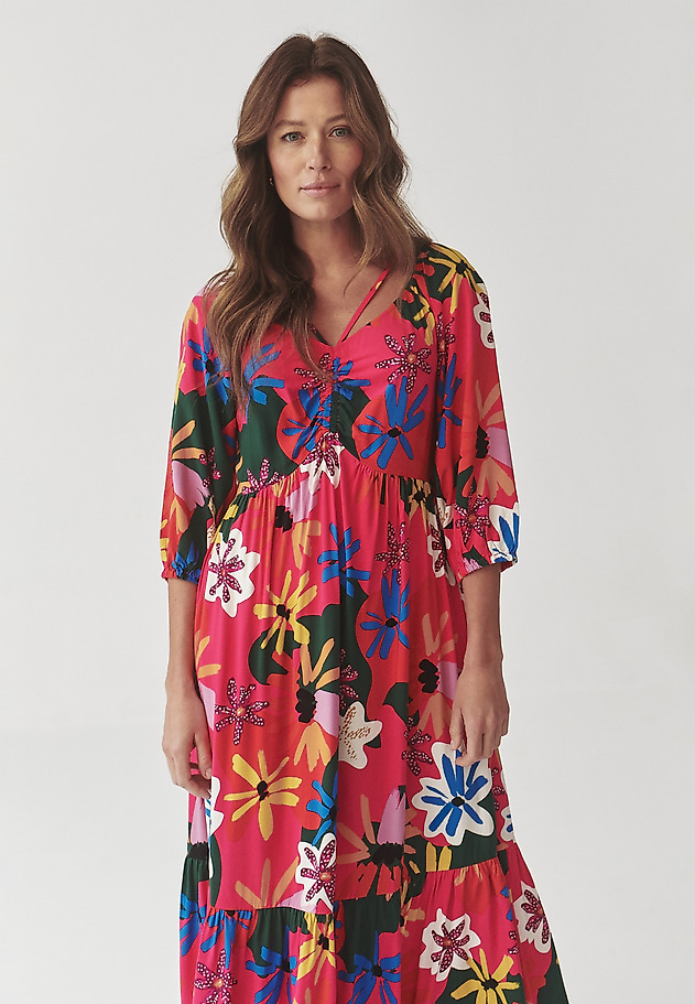 LADIES’ MAXI FLORAL DRESS - PALMIKO LADIES’ MAXI FLORAL DRESS - PALMIKO MULTIKOLOR 3