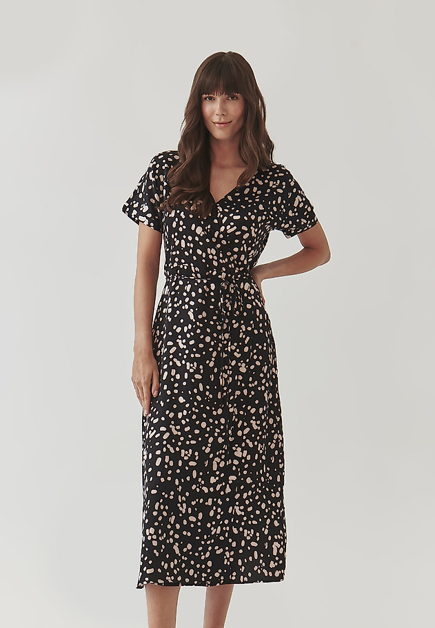 LADIES’ PATTERNED WRAP DRESS - ZEREWI LADIES’ PATTERNED WRAP DRESS - ZEREWI MULTIKOLOR 2