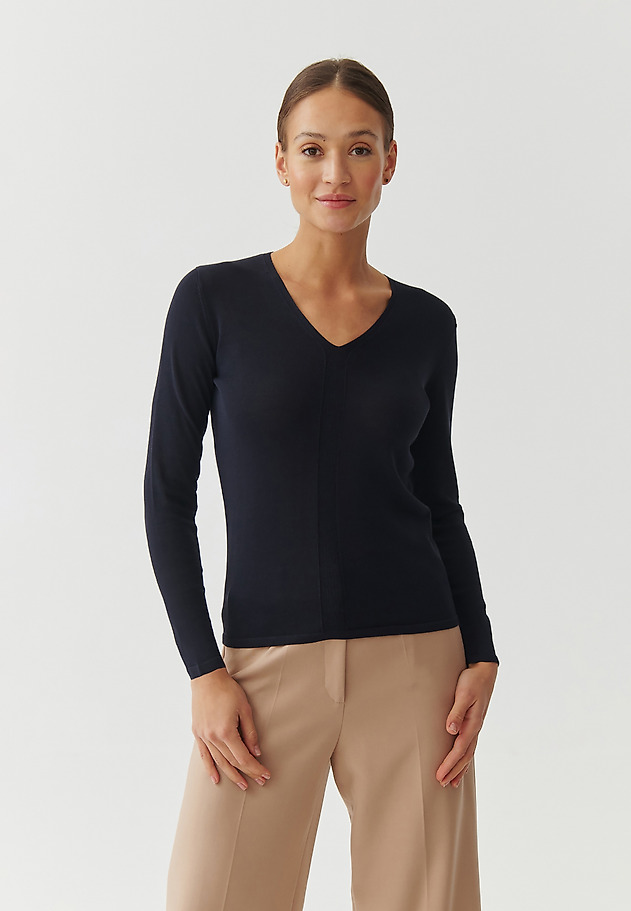 LADIES’ CLASSIC SWEATER - TESSO LADIES’ CLASSIC SWEATER - TESSO GRANATOWY 3
