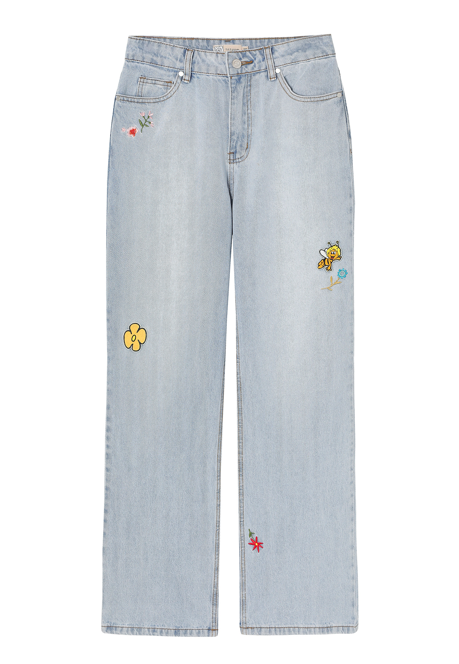 DENIM WIDE LEG TROUSERS - RISO DENIM WIDE LEG TROUSERS - RISO BLUE 110350