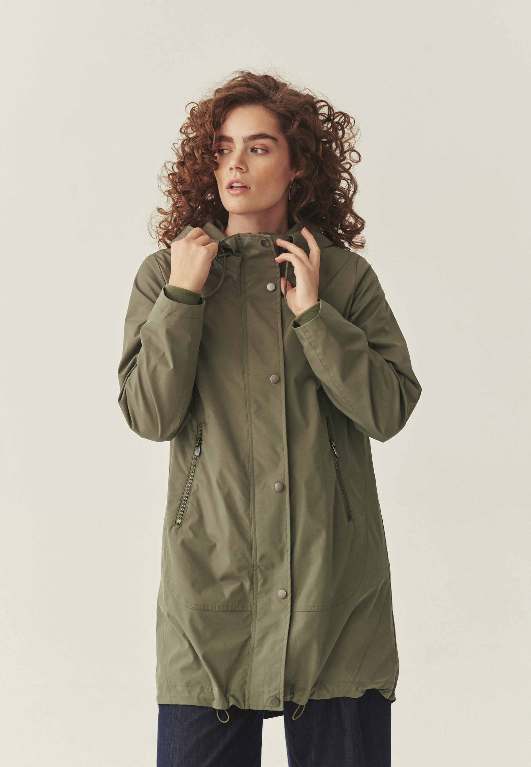 GEACĂ CASUAL CU GLUGĂ - KORKIZA VERDE 2