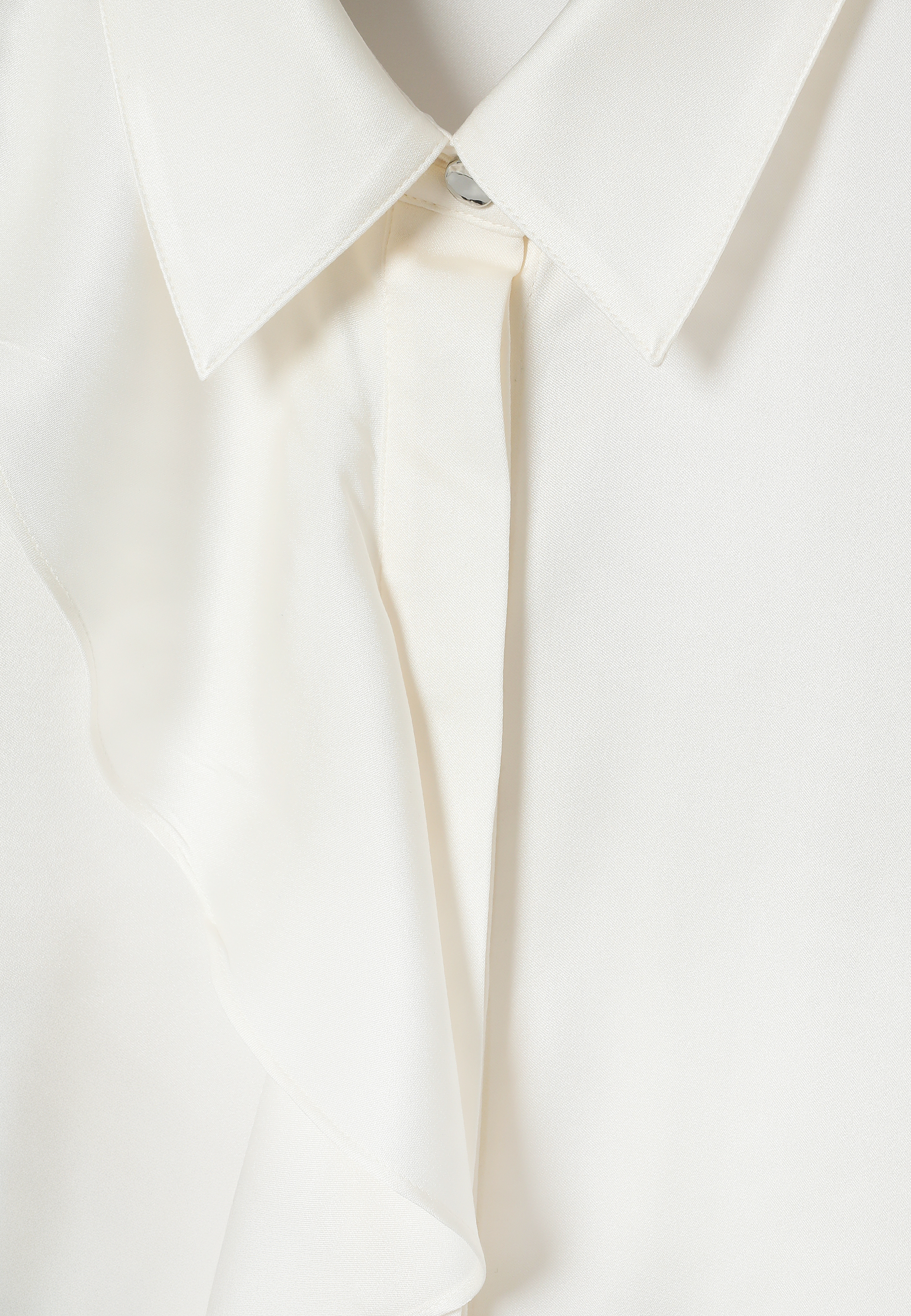 SATYNOWA KOSZULA Z JEDWABIEM - SILIKA ECRU 2