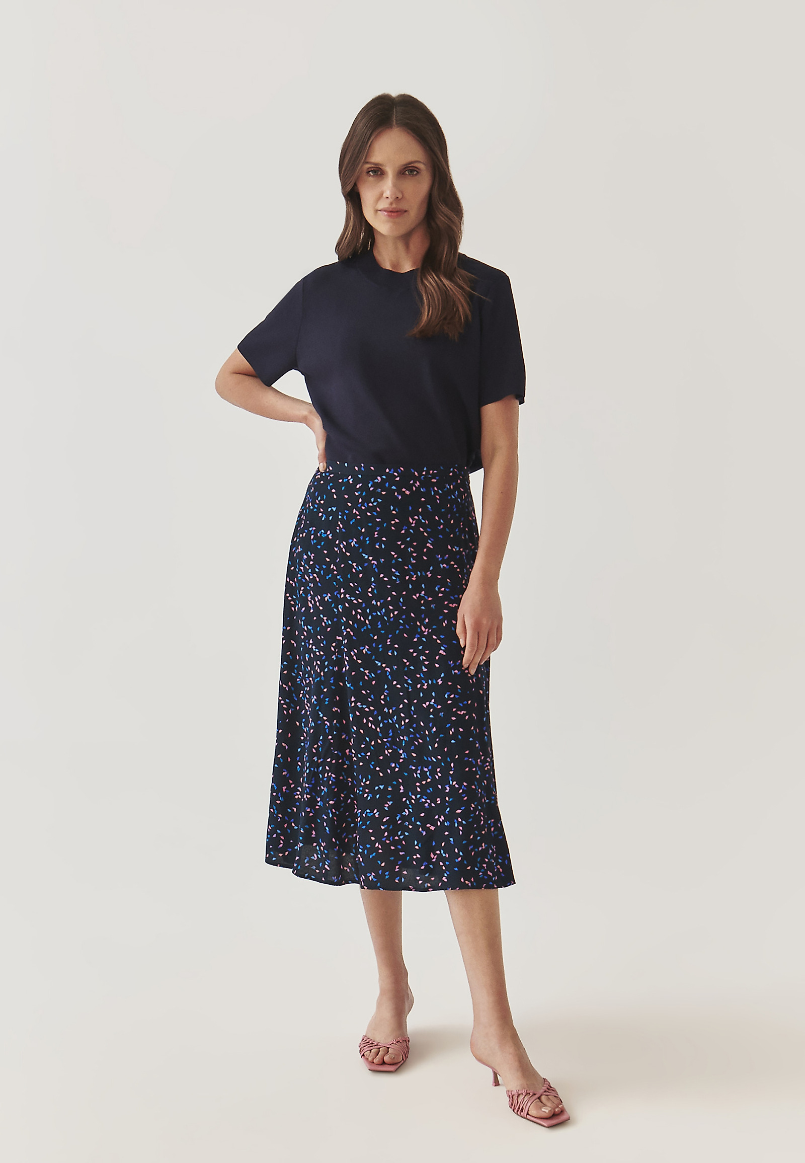 LADIES’ SHORT-SLEEVED BLOUSE - NORA LADIES’ SHORT-SLEEVED BLOUSE - NORA NAVY BLUE 98999