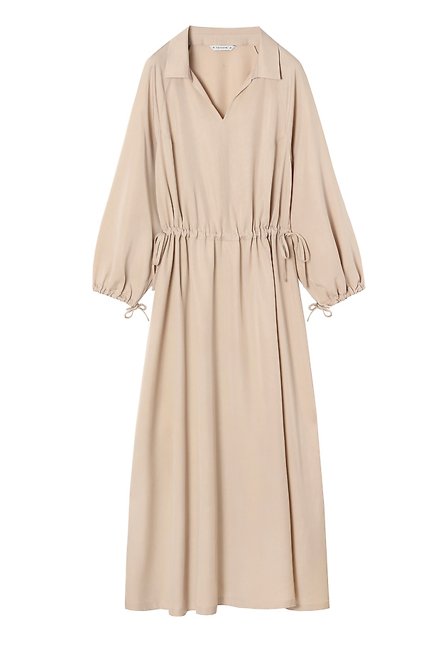 LADIES' MIDI DRESS IN BEIGE MALTA LADIES' MIDI DRESS IN BEIGE MALTA BEŻOWY 6