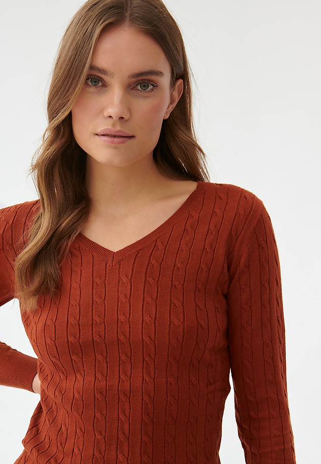 LADIES’ V-SHAPED SWEATER WIRO LADIES’ V-SHAPED SWEATER WIRO ORANGE 4