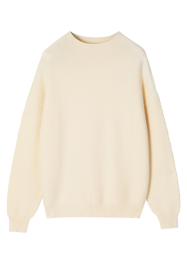 CASUALOWY SWETER Z PÓŁGOLFEM - IRISA CASUALOWY SWETER Z PÓŁGOLFEM - IRISA BEŻOWY 6