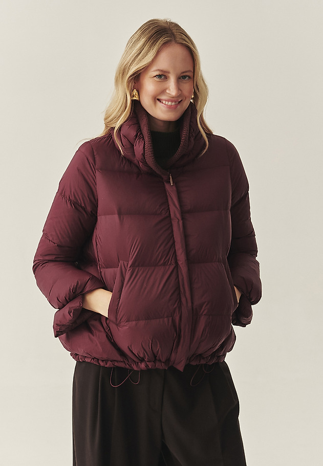 DOWN JACKET WITH STAND-UP COLLAR - BUBO DOWN JACKET WITH STAND-UP COLLAR - BUBO RED 1