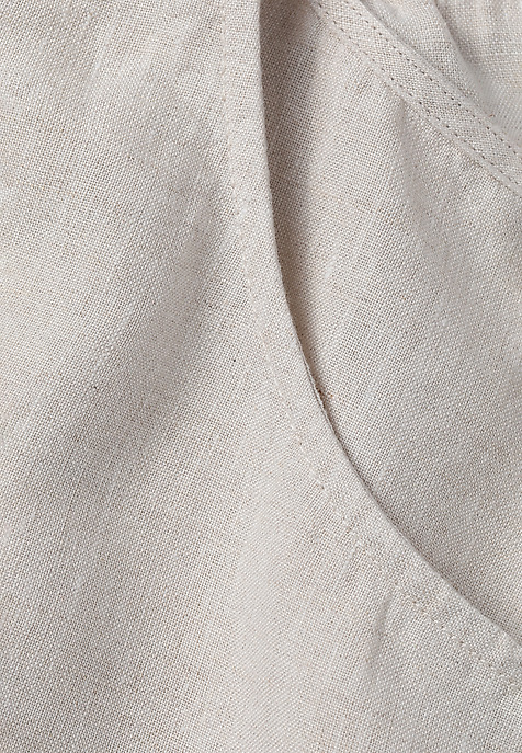 LADIES' BOXY LINEN BLOUSE OMALO BEIGE 2