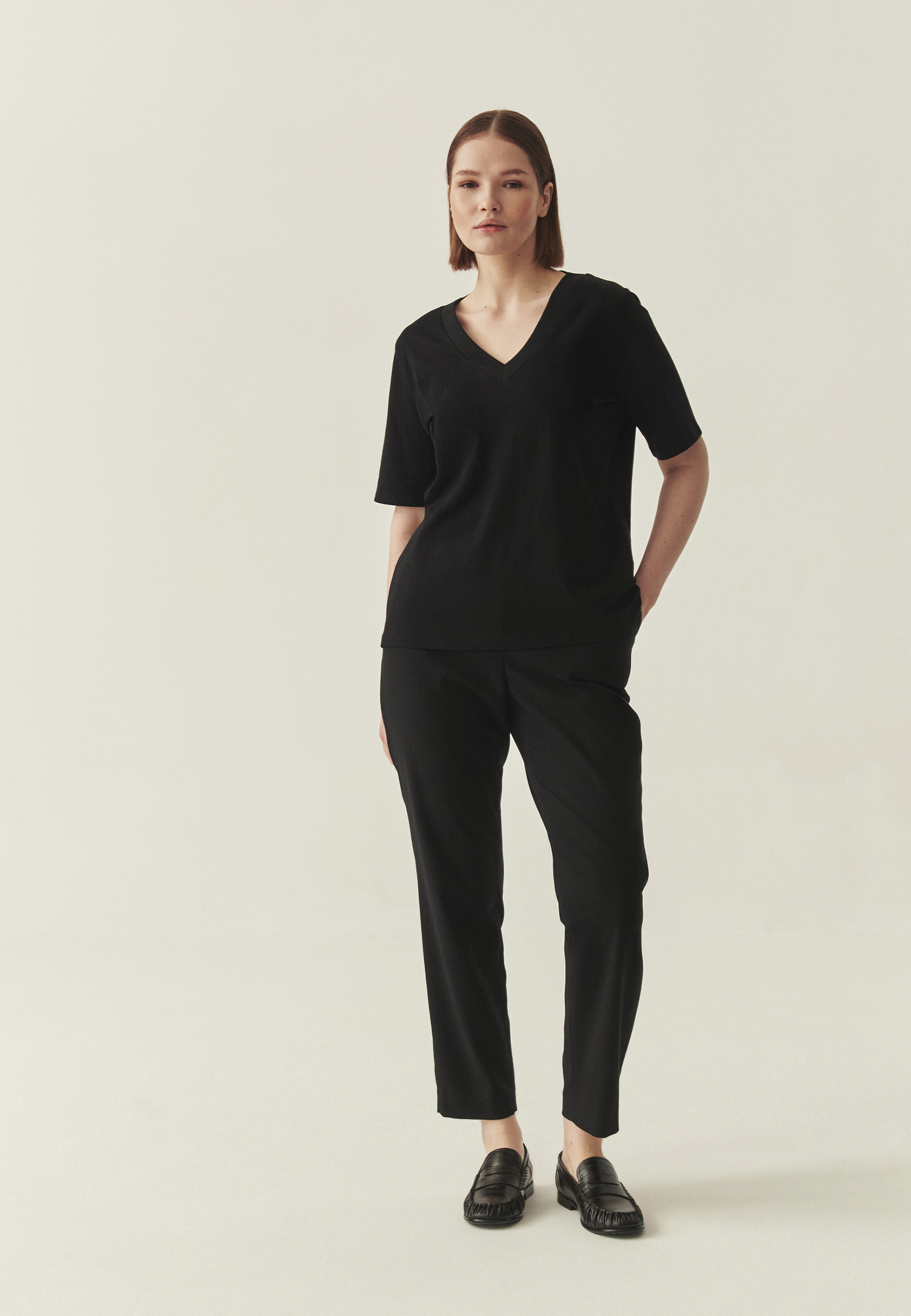 SWOBODNA BLUZKA Z BAWEŁNY - RABA CZARNY 2