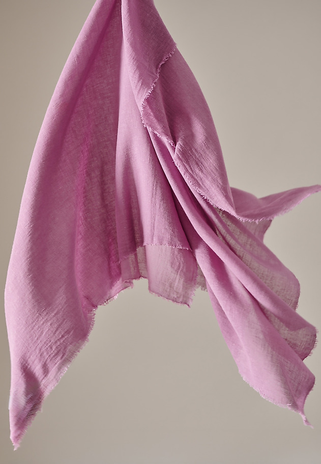 LADIES' COTTON AND LINEN SCARF - VIDA 1 LADIES' COTTON AND LINEN SCARF - VIDA 1 FIOLETOWY 1